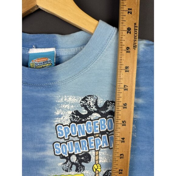 Vintage Y2K Nickelodeon Sponge Bob Square Pants Tie Dye Kids Shirt Large - Picture 12 of 12